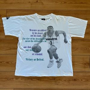 Vintage Reebok above the rim Moggy Bogues t-shirt